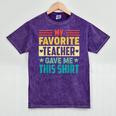 My Favorite Teacher Gave Me This School Graduation Student Mineral Wash Tshirts Mineral Purple
