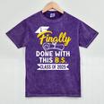 Finally Done With This BS Class Of 2025 College Graduation Premium Tri-Blend Mineral Wash Tshirts Mineral Purple