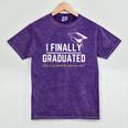 I Finally Graduated Back To Gaming Gamer Graduation Mineral Wash Tshirts Mineral Purple