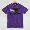 Finally I'm Graduate Graduation Mineral Wash Tshirts Mineral Purple