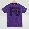 Fire Academy Graduation T-Shirt Firefighter Support Tee Mineral Wash Tshirts Mineral Purple