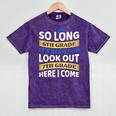 First Day School 7th Grade 6th Grade Graduation Mineral Wash Tshirts Mineral Purple