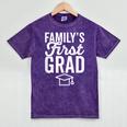 First In Family To Graduate College 2018 Graduation Mineral Wash Tshirts Mineral Purple