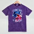 Fishing Runs In My Blood Introvert Hobby Antisocial Mineral Wash Tshirts Mineral Purple