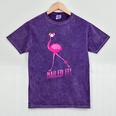 Flamingo Nailed It Graduation Flamingo Mineral Wash Tshirts Mineral Purple