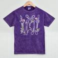 Floral Surgical Tech Surgery Medical Med School Graduation Mineral Wash Tshirts Mineral Purple