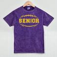 Football Proud Senior 2026 Graduation Year Mineral Wash Tshirts Mineral Purple