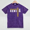 Football Senior Night Football Senior 2025 Graduation 19 Mineral Wash Tshirts Mineral Purple