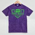 Football Senior Night Football Senior 2025 Graduation 24 Mineral Wash Tshirts Mineral Purple