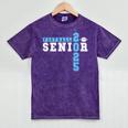Football Senior Night Football Senior 2025 Graduation 27 Mineral Wash Tshirts Mineral Purple