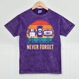 Never Forget Retro 80s 90s Floppy VHS Cassette Nostalgia Mineral Wash Tshirts Mineral Purple
