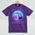 Never Forget Retro 80s 90s Nostalgia Mineral Wash Tshirts Mineral Purple