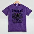 Fortean Social Club Bigfoot Mothman Alien Cryptid Introvert Mineral Wash Tshirts Mineral Purple