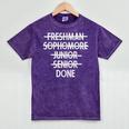 Freshman To Senior Class Of 2018 Senior Graduation T Shirt Mineral Wash Tshirts Mineral Purple