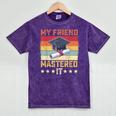 My Friend Mastered It Master's Degree Graduation Vintage Mineral Wash Tshirts Mineral Purple
