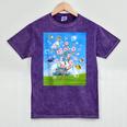 Frutiger Aero Aesthetic Tech Cherry Blossom Fishes Bubbles Mineral Wash Tshirts Mineral Purple
