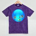 Frutiger Aero Aesthetic Tech Orb Fishes Raglan Baseball Tee Mineral Wash Tshirts Mineral Purple