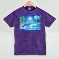 Frutiger Aero Dolphin Sunset Ocean With Palm Trees Y2k Mineral Wash Tshirts Mineral Purple Frutiger Aero Dolphin Sunset Ocean With Palm Trees Y2k Mineral Wash Tshirts Mineral Purple