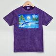 Frutiger Aero Dolphin Sunset Ocean With Palm Trees Y2k Premium Mineral Wash Tshirts Mineral Purple Frutiger Aero Dolphin Sunset Ocean With Palm Trees Y2k Premium Mineral Wash Tshirts Mineral Purple