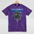Frutiger Aero Palm Tree Y2k Aesthetic 2000s Trend Mineral Wash Tshirts Mineral Purple