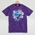 Frutiger Aero Y2K Fish Mineral Wash Tshirts Mineral Purple