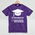 Funny Graduate Joke Mens Womens Graduation Gifts Mineral Wash Tshirts Mineral Purple