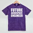 Future Aerospace Engineer College Graduate Graduation Mineral Wash Tshirts Mineral Purple