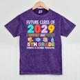 Future Class Of 2029 I Survived Passed 5th Grade Graduation Mineral Wash Tshirts Mineral Purple