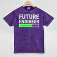 Future Engineer Loading Bar Cool Graduation Mineral Wash Tshirts Mineral Purple