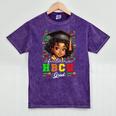 Future HBCU Grad Girl Kids Graduation HBCU College Mineral Wash Tshirts Mineral Purple