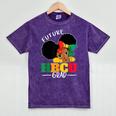 Future HBCU Grad History Girl Graduation HBCU Kids Mineral Wash Tshirts Mineral Purple
