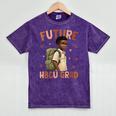 Future HBCU Grad History Month Graduation Boys Kids Mineral Wash Tshirts Mineral Purple