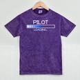 Future Pilot Aviation Academy Graduation Flight School Mineral Wash Tshirts Mineral Purple