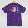 Future Teacher Educator Teacher In Progress Graduation Mineral Wash Tshirts Mineral Purple