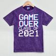 Game Over Class Of 2021 Video Games Graduation Gamer Mineral Wash Tshirts Mineral Purple