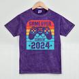 Game Over Class Of 2024 Shirt Students Graduation Mineral Wash Tshirts Mineral Purple