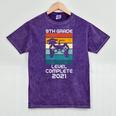 Gamer Graduation 2021 Retro 9th Grade Level Complete Mineral Wash Tshirts Mineral Purple