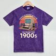 Geek Please Be Patient I'm From The 1900s Retro Computer PC Mineral Wash Tshirts Mineral Purple
