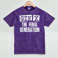 Gen X The Feral Generation Generation X Gen Xer Nostalgia Mineral Wash Tshirts Mineral Purple