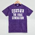 Gen X The Feral Generation Generation X Gen Xer Nostalgia Mineral Wash Tshirts Mineral Purple