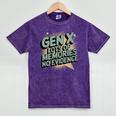 Gen X Lots Of Memories No Evidence Nostalgia Throwback Quote Premium Tri-Blend Mineral Wash Tshirts Mineral Purple