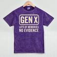 Gen X Lots Of Memories No Evidence Retro Nostalgia Premium Tri-Blend Mineral Wash Tshirts Mineral Purple Gen X Lots Of Memories No Evidence Retro Nostalgia Premium Tri-Blend Mineral Wash Tshirts Mineral Purple
