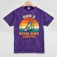 Gen X Slide Strong Generation X Gen Xer Nostalgia Mineral Wash Tshirts Mineral Purple