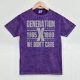 Generation X We Don't Care Gen X Gen Xer Nostalgia Mineral Wash Tshirts Mineral Purple