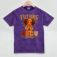 Girl Future HBCU Graduate Afro College Graduation Kids Mineral Wash Tshirts Mineral Purple