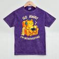Go Away I'm Introverting Cat Coffee Headphones Mineral Wash Tshirts Mineral Purple Go Away I'm Introverting Cat Coffee Headphones Mineral Wash Tshirts Mineral Purple