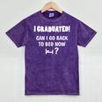 Can I Go Back To Bed Fun Graduation For Him Her T-Shirt Mineral Wash Tshirts Mineral Purple