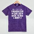 CAN I GO BACK TO BED Shirt Graduation For Him Her Mineral Wash Tshirts Mineral Purple