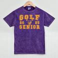 Golf Senior Night Golf Senior 2025 Graduation 14 Mineral Wash Tshirts Mineral Purple