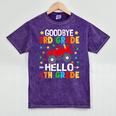 Goodbye 3rd Grade Hello 4th Grade Graduation 2024 Mineral Wash Tshirts Mineral Purple